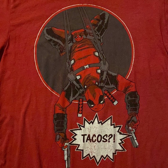 🛍️4/$20🛍️ Deadpool TACOS?! Marvel FifthSun T-Shirt - Picture 2 of 7